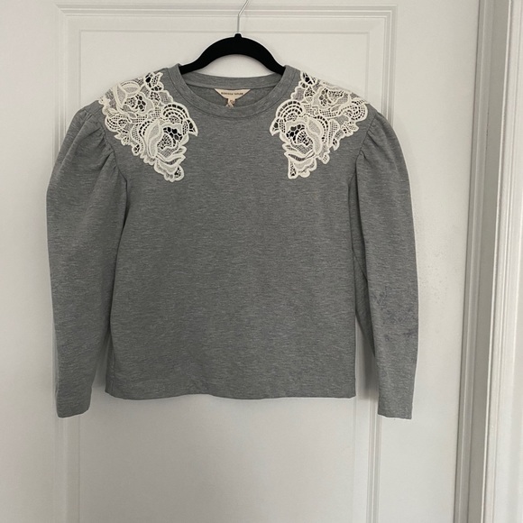 Rebecca Taylor sweatshirt with lace detail - XS - Picture 1 of 3